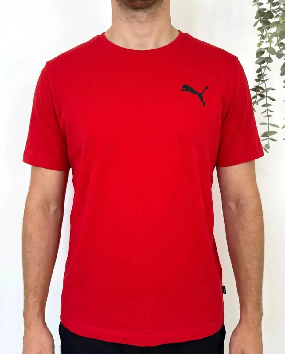 T-shirt coton Puma rouge logo taille L - FP2512181