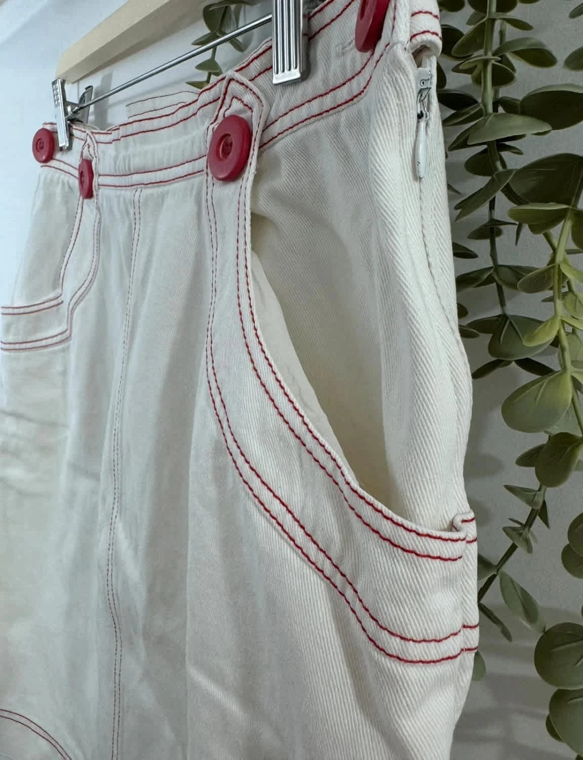 Jupe vintage Yves Saint Laurent blanche taille L - Photo 3/7