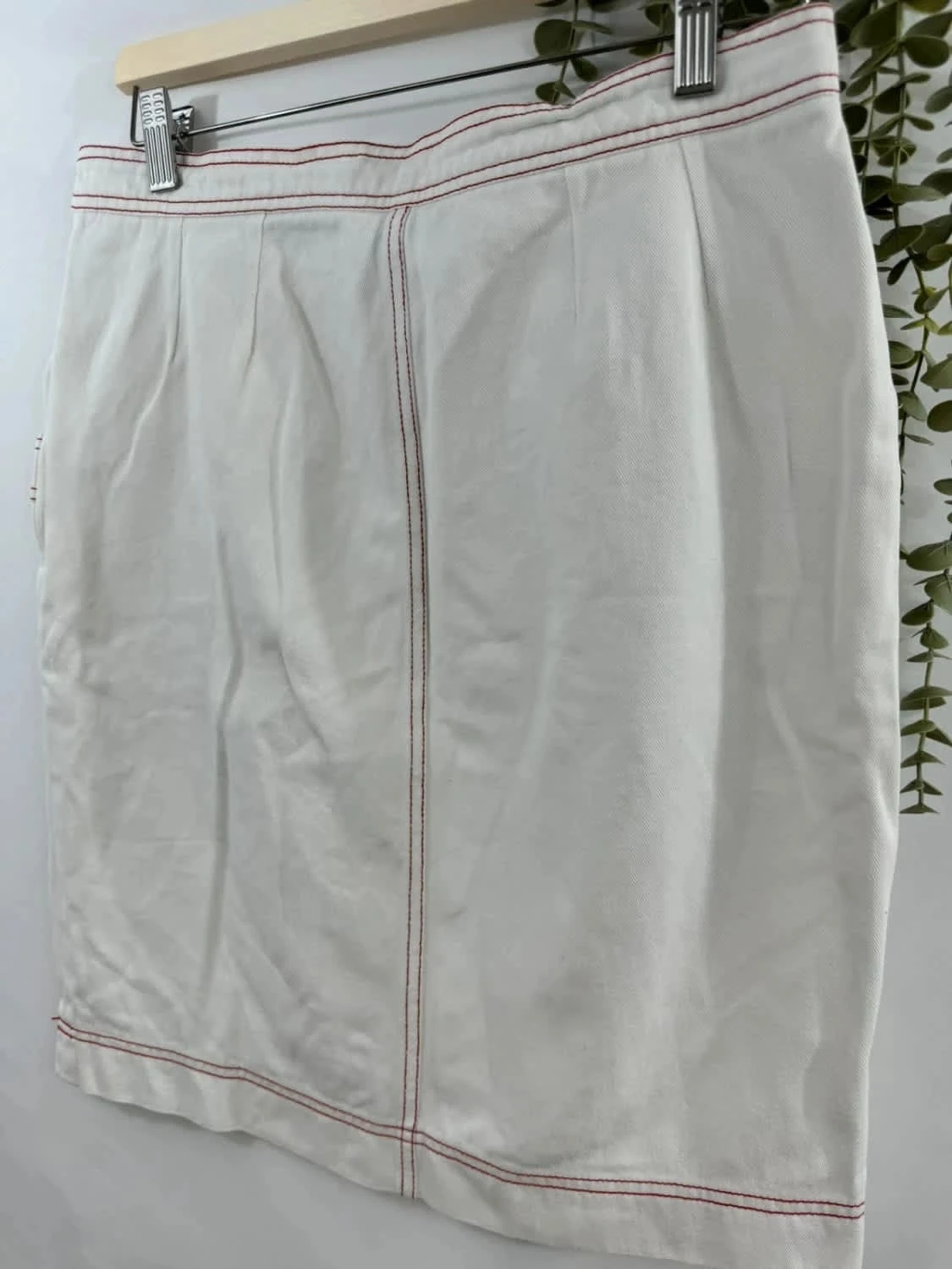 Jupe vintage Yves Saint Laurent blanche taille L - Photo 4/7
