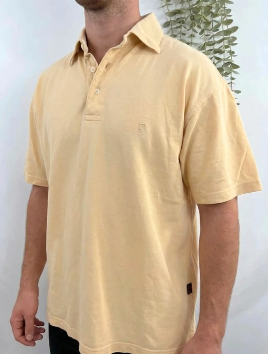 Polo Pierre Cardin logo brodé jaune taille L