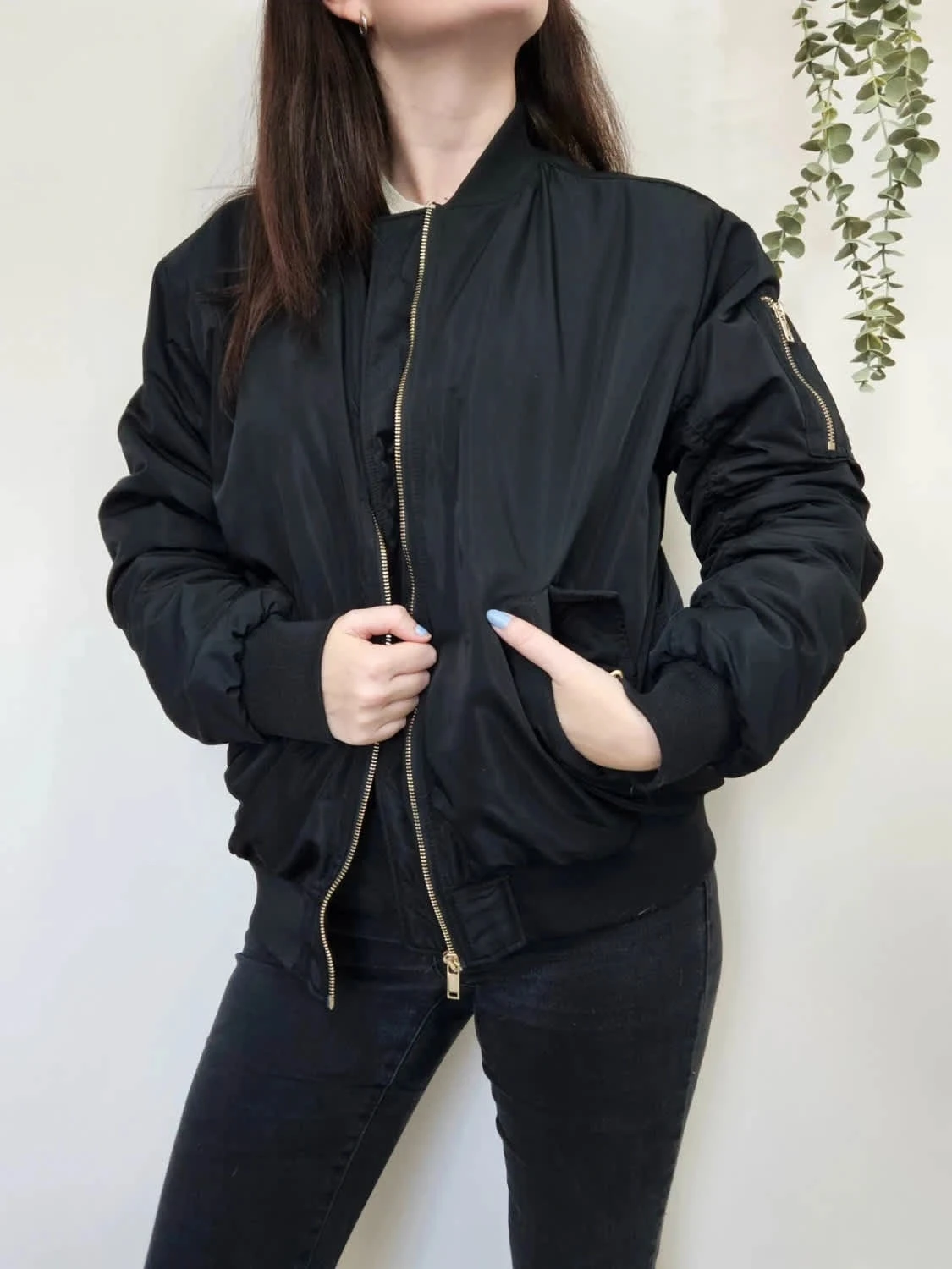 Bomber noir Jacket H&M taille 40
