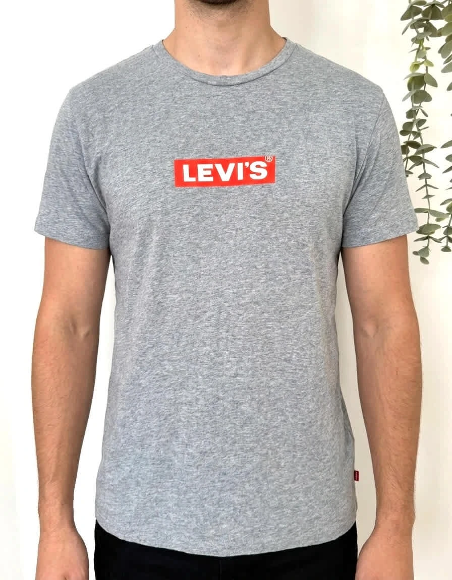 T-shirt coton Levi’s gris chiné logo rouge poitrine taille M - FP2512167