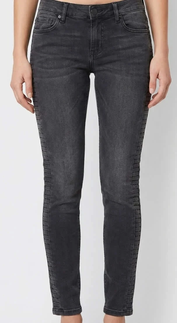 Jean noir denim taille basse Maje