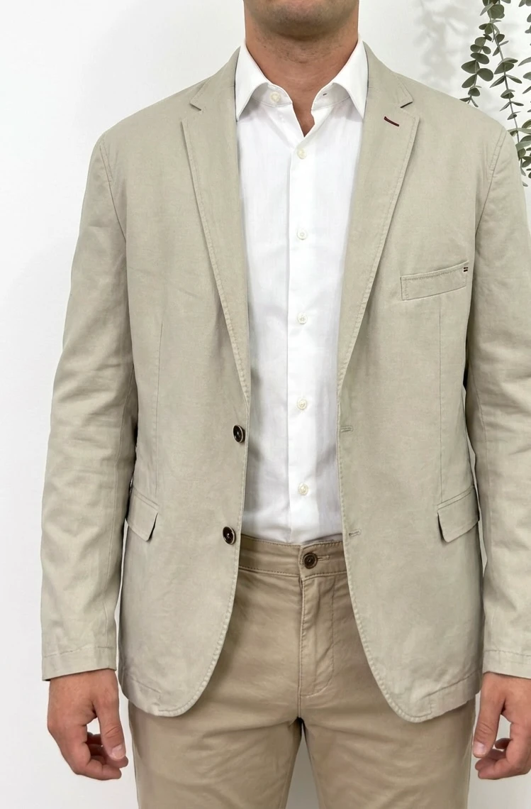 Blazer Luigi Morini beige doublure jazz taille 60/3XL