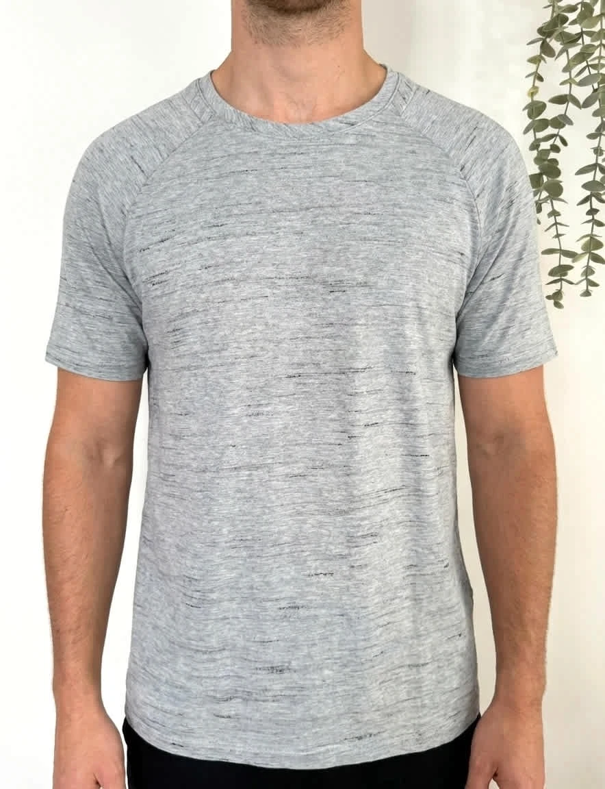 T-shirt HUGO Hugo Boss gris chiné manches raglan taille M - FP2512139