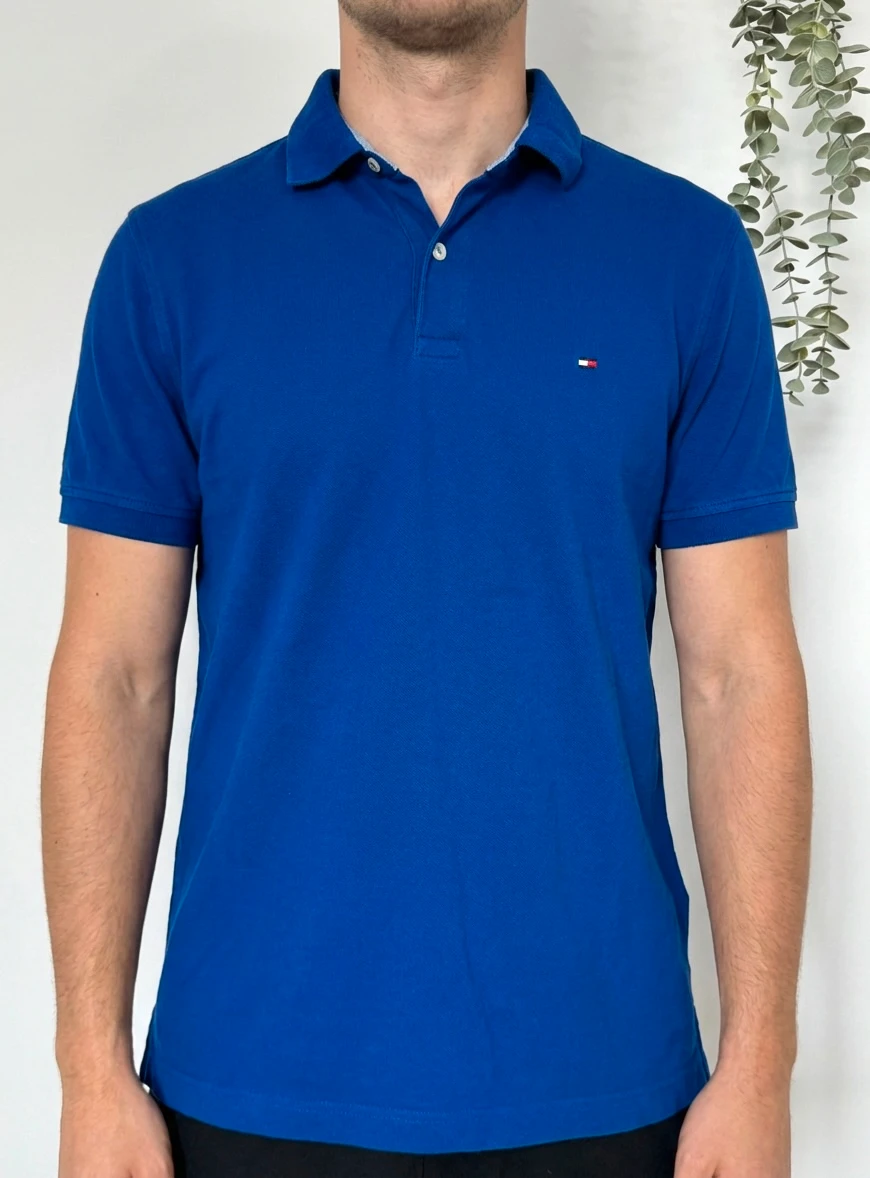 Polo slim fit Tommy Hilfiger bleu taille M - FP260234
