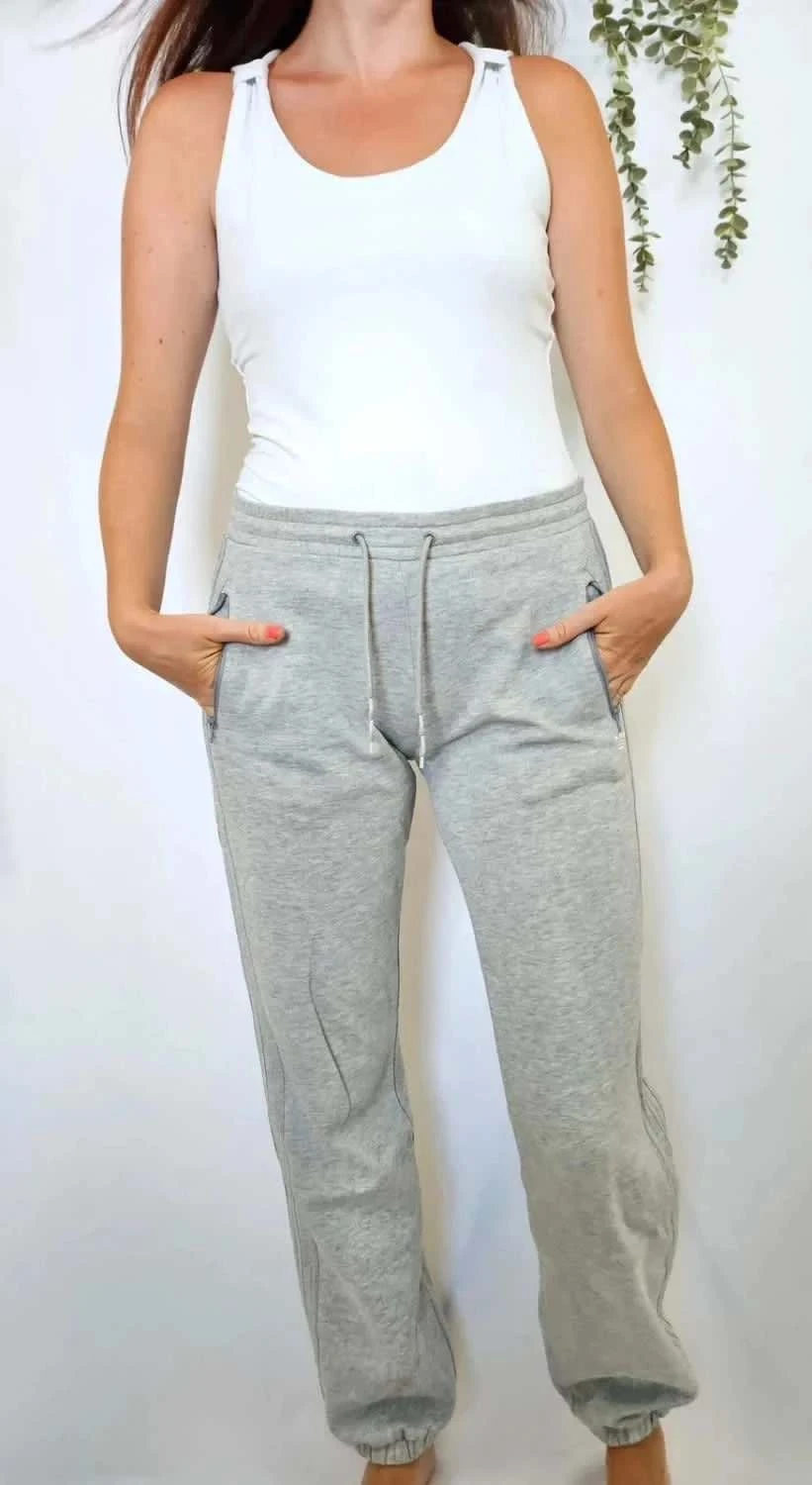 Jogging Adidas gris poches zippées taille 36