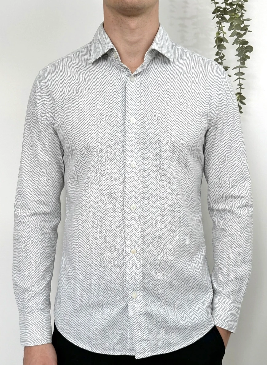 Chemise super slim fit G-Star Raw blanche motif chevrons taille XL