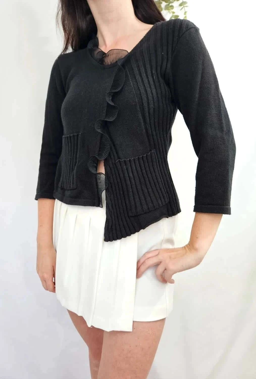 Haut noir asymétrique La Fée Maraboutée