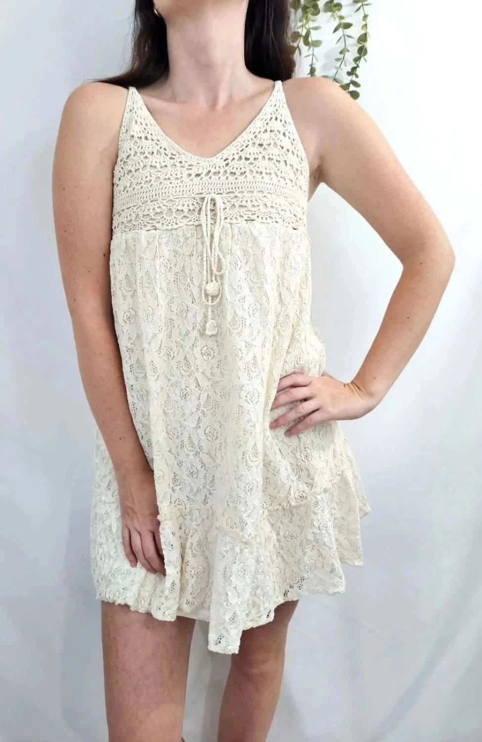 Robe dentelle crème Molly Bracken taille unique