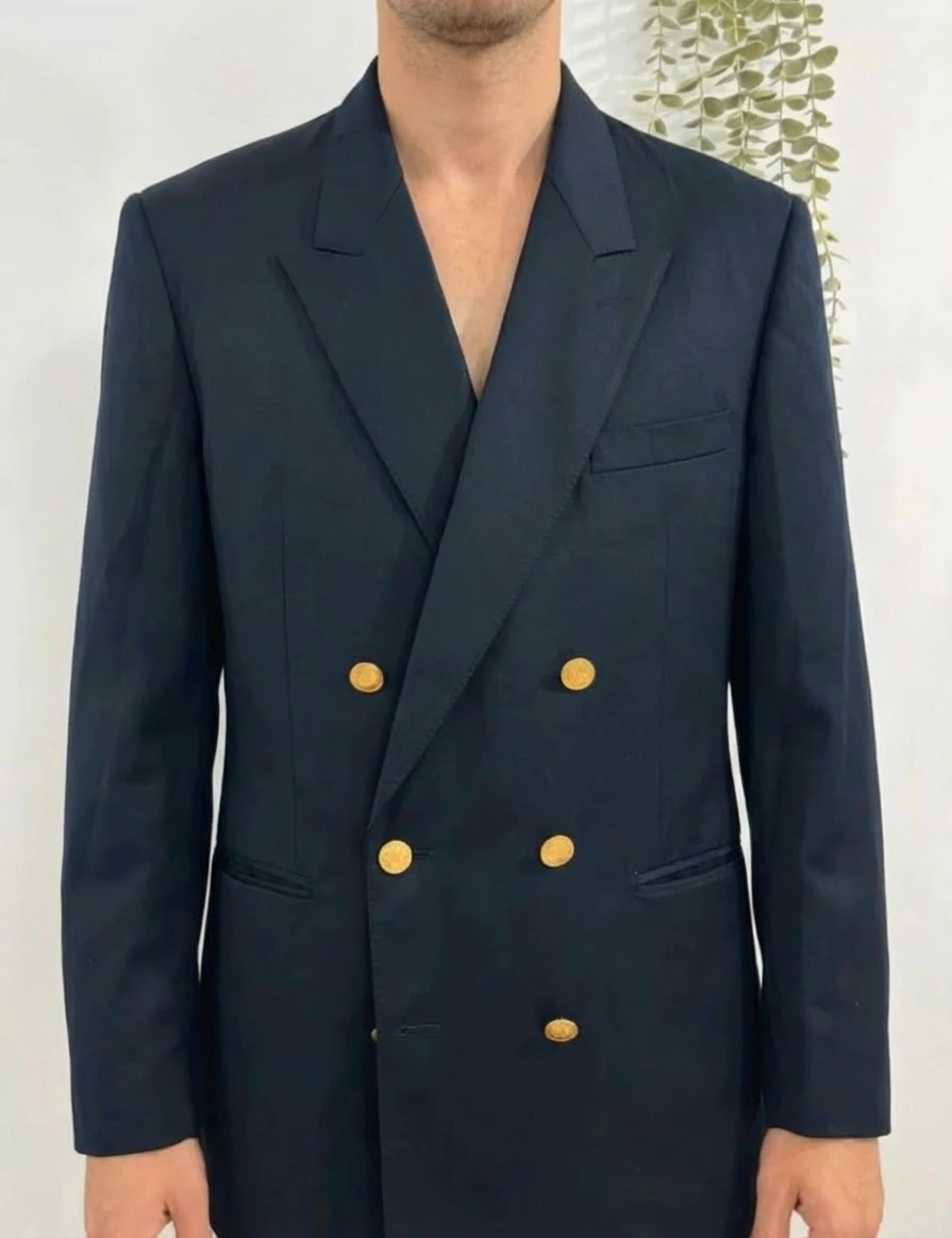 Veste blazer bleu marine 100% laine Made In France