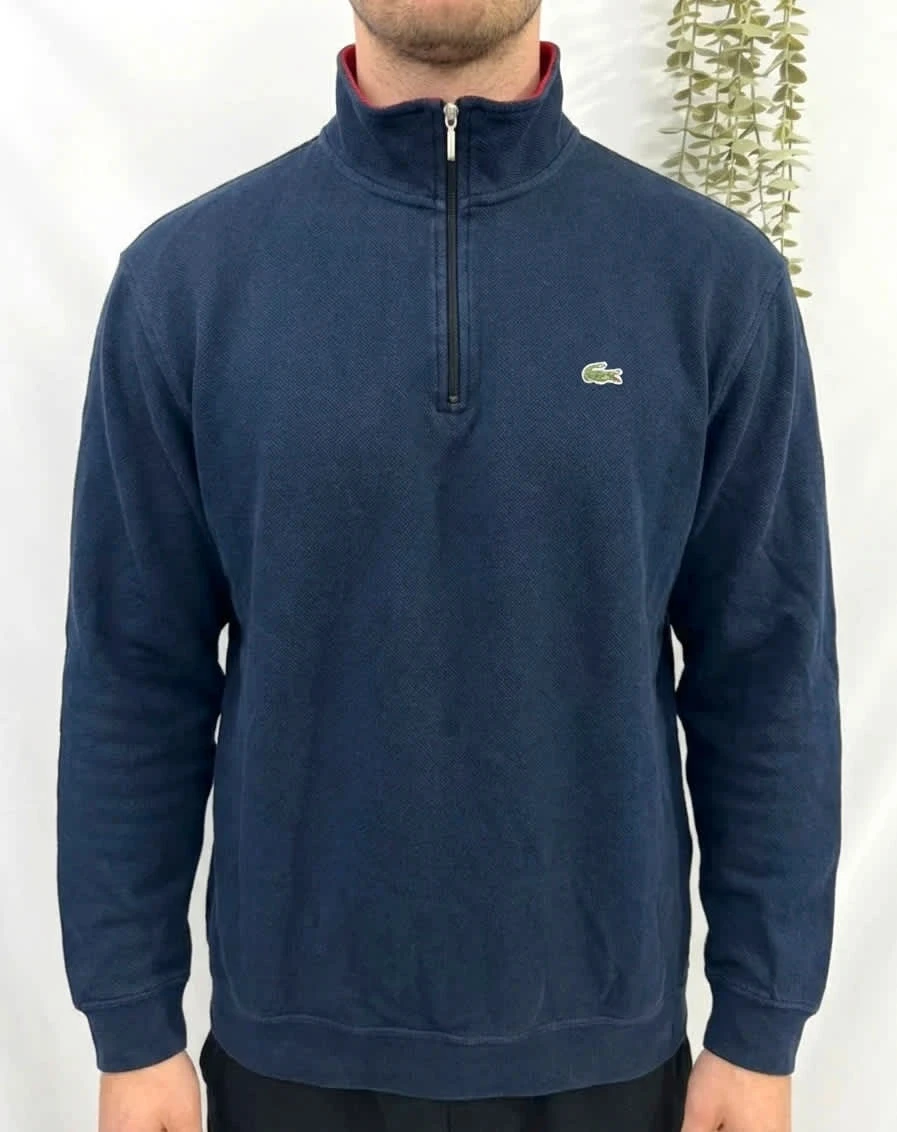 Sweat 1/4 zip Lacoste bleu marine Devanlay taille M
