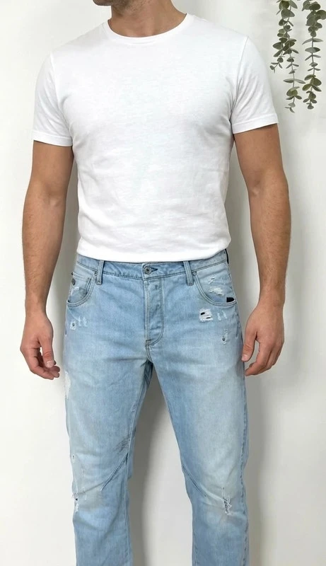 Jean destroy G-Star Raw ARC 3D Slim bleu clair taille W36 L32