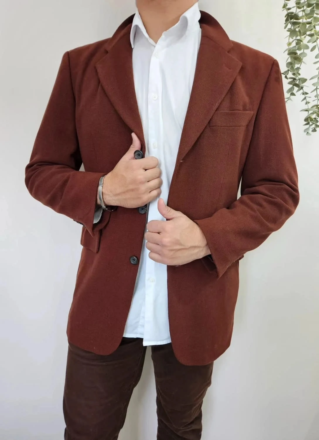 Blazer en laine Hugo Boss marron taille 48/L
