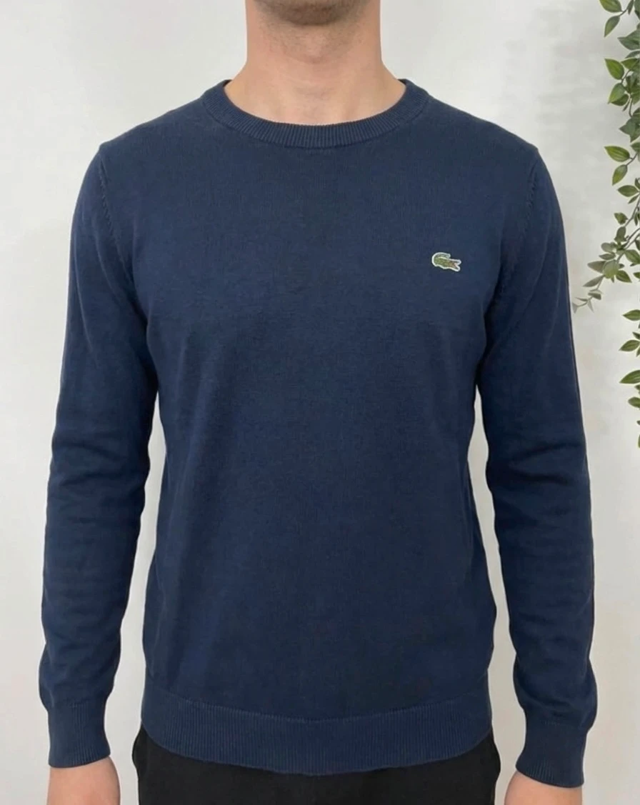 Pull col rond Lacoste Devanlay bleu marine taille 2