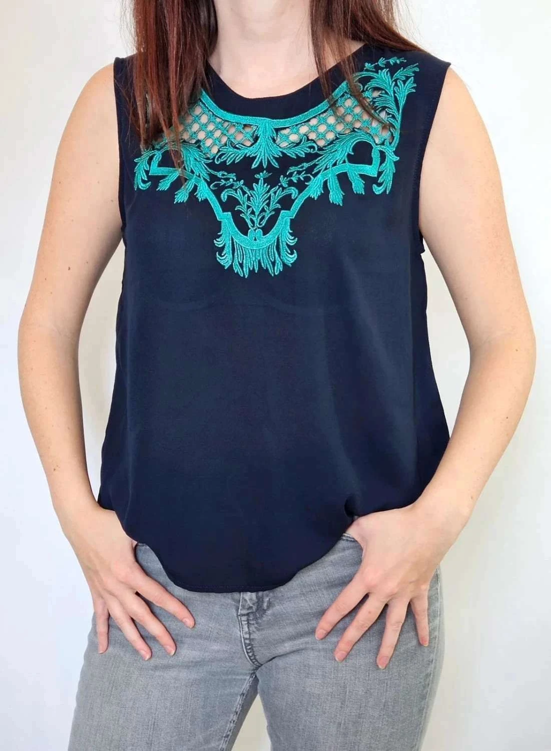Débardeur bleu Suncoo motifs taille 38