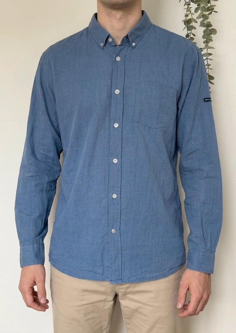 Chemise regular fit Saint James bleu rayé taille XL - FP260370