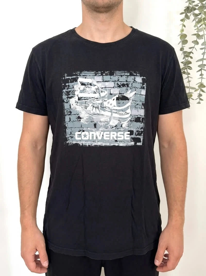 T-shirt coton Converse noir imprimé graphique taille M - FP2512117