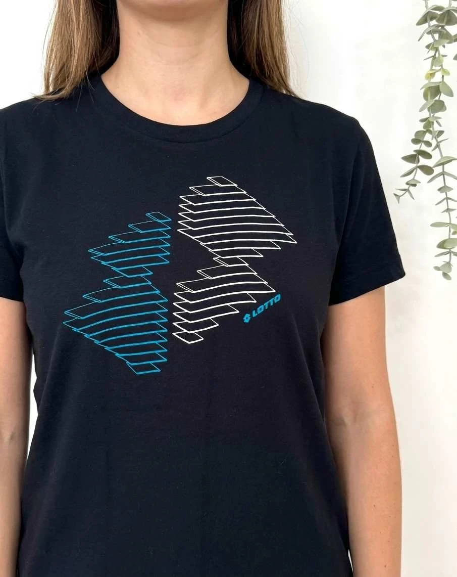 T-shirt Lotto noir graphique sport taille XS - FP2512189