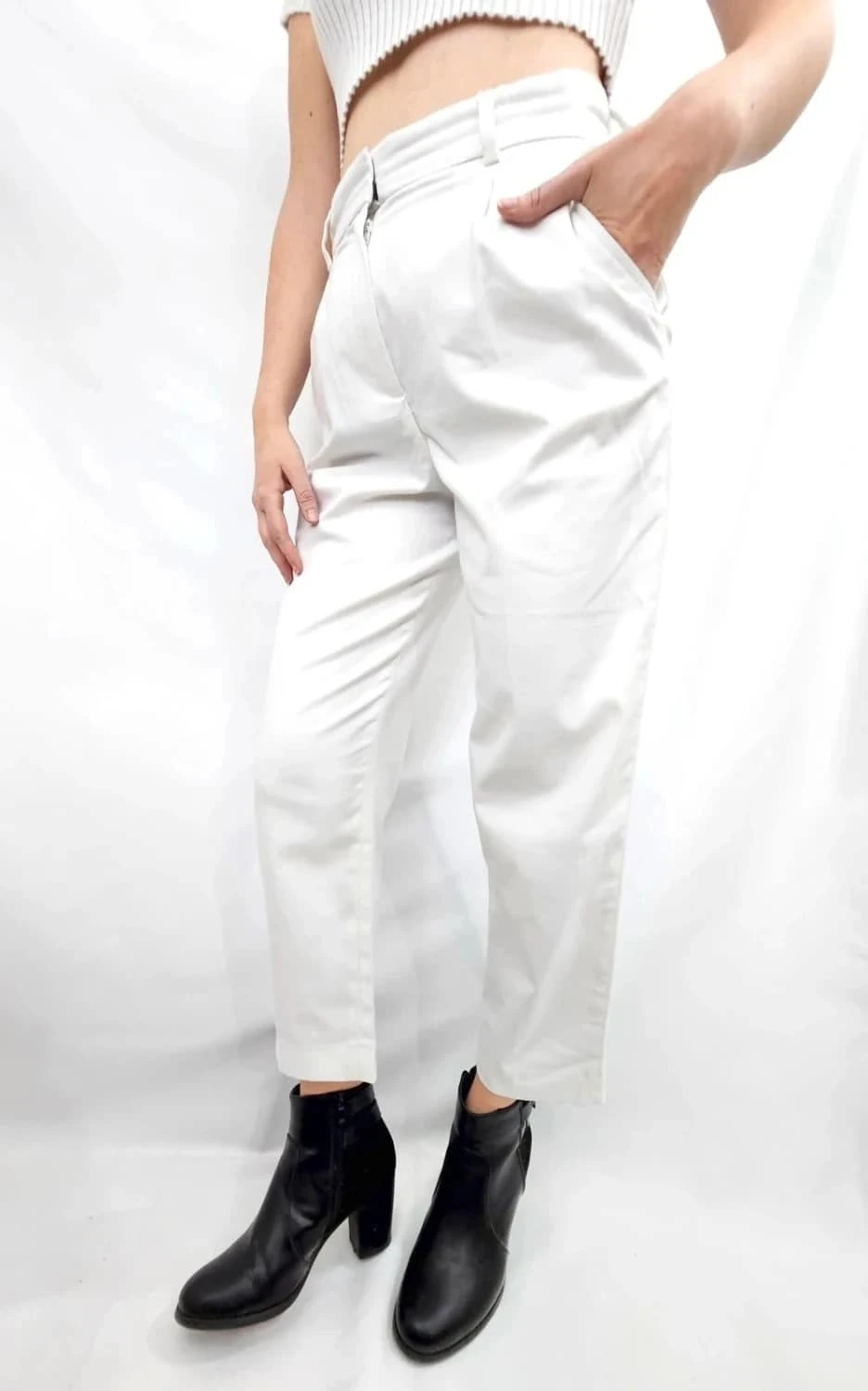 Pantalon blanc coupe droite Tommy Hilfiger