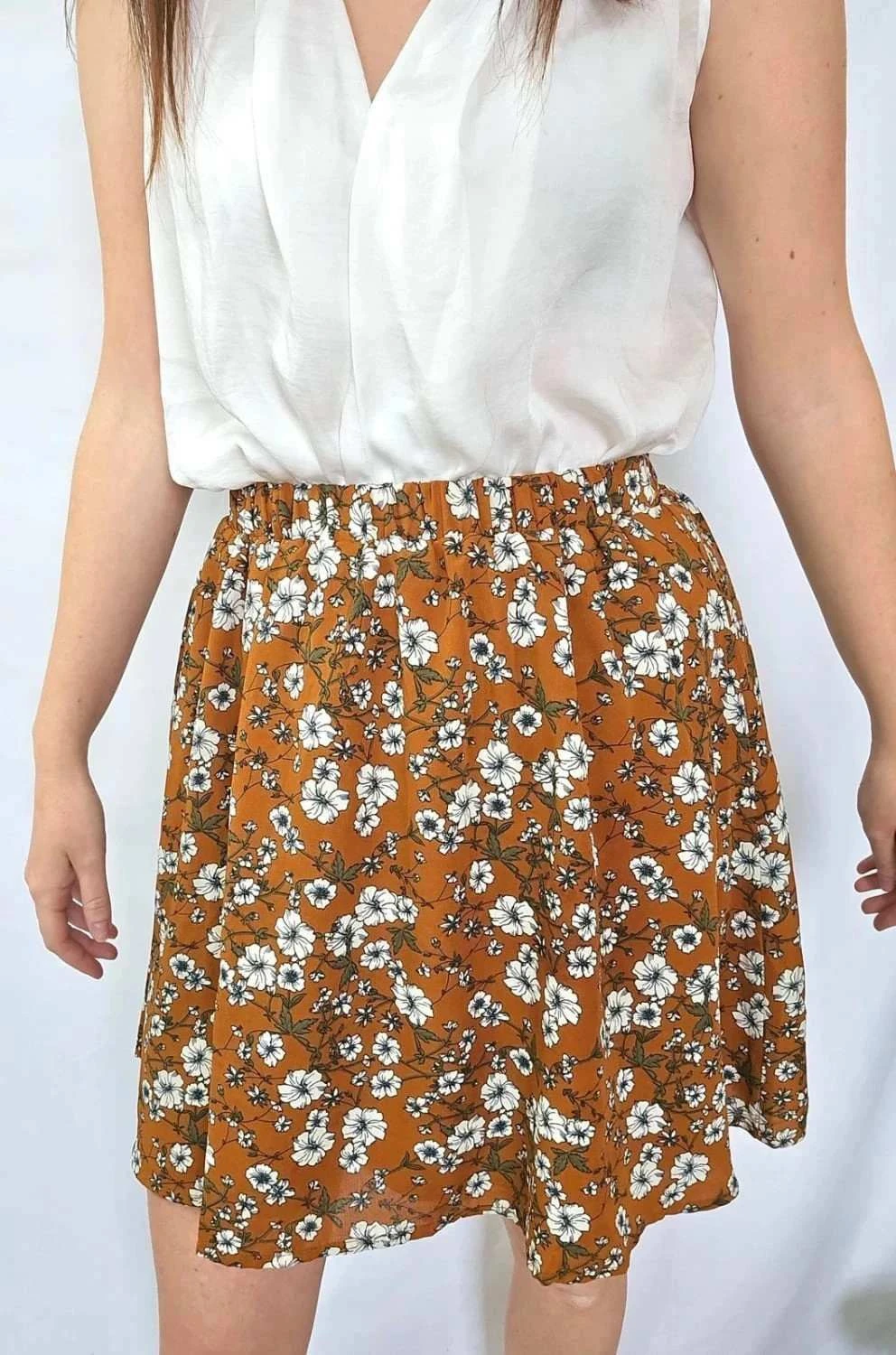 Jupe fleurie Garance Paris élastique taille S