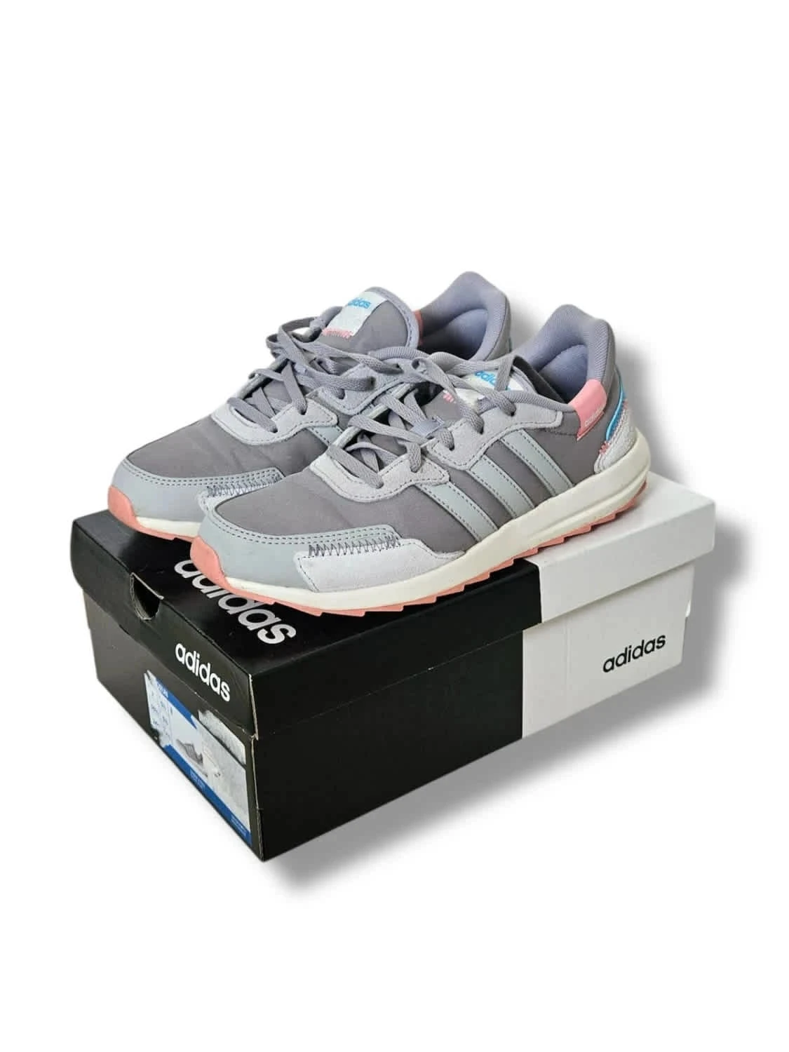 Baskets Adidas retrorun grises rose/bleu taille 38