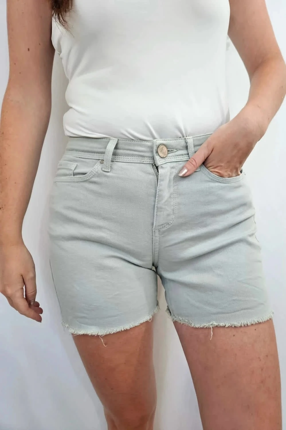Short Sud Express bleu clair stretch taille 34