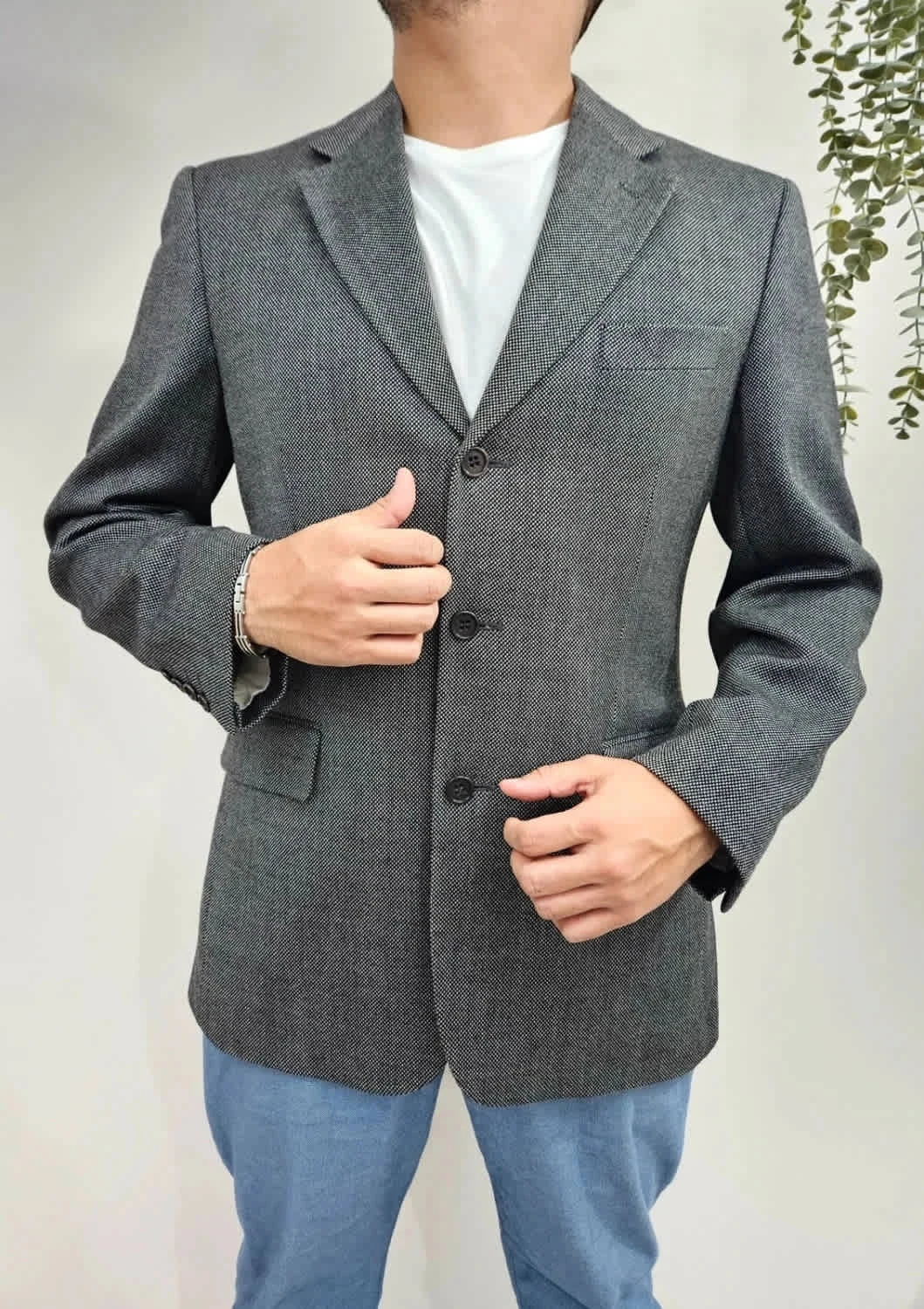 Blazer 100% laine Homme Yves Saint Laurent noir et blanc taille 54