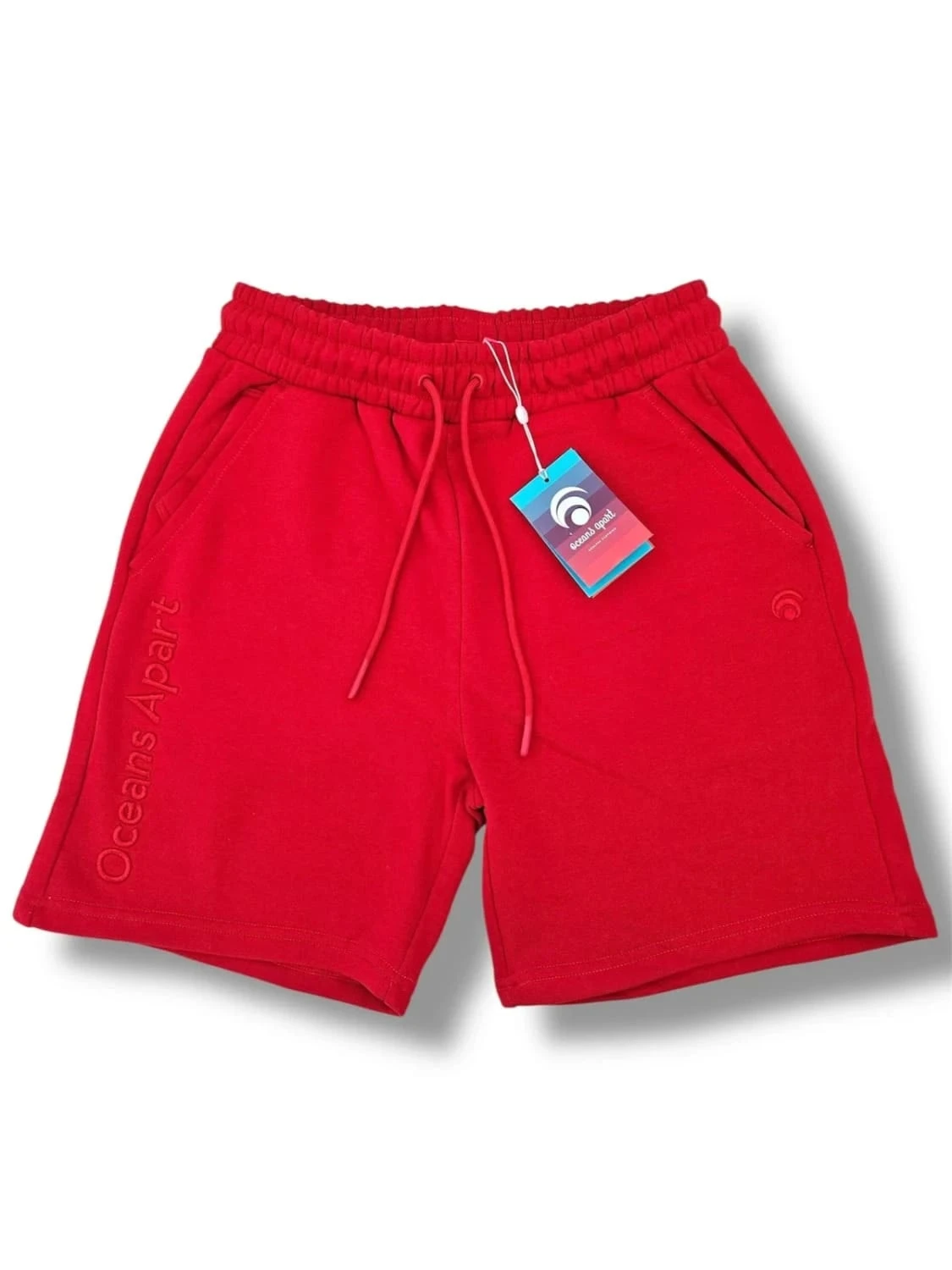 Short Oceans Apart rouge Glow Sweat brodé taille S