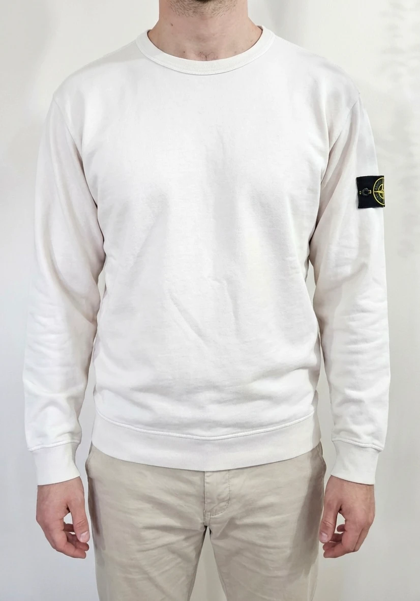 Sweat/Crewneck Stone Island blanc cassé taille XL