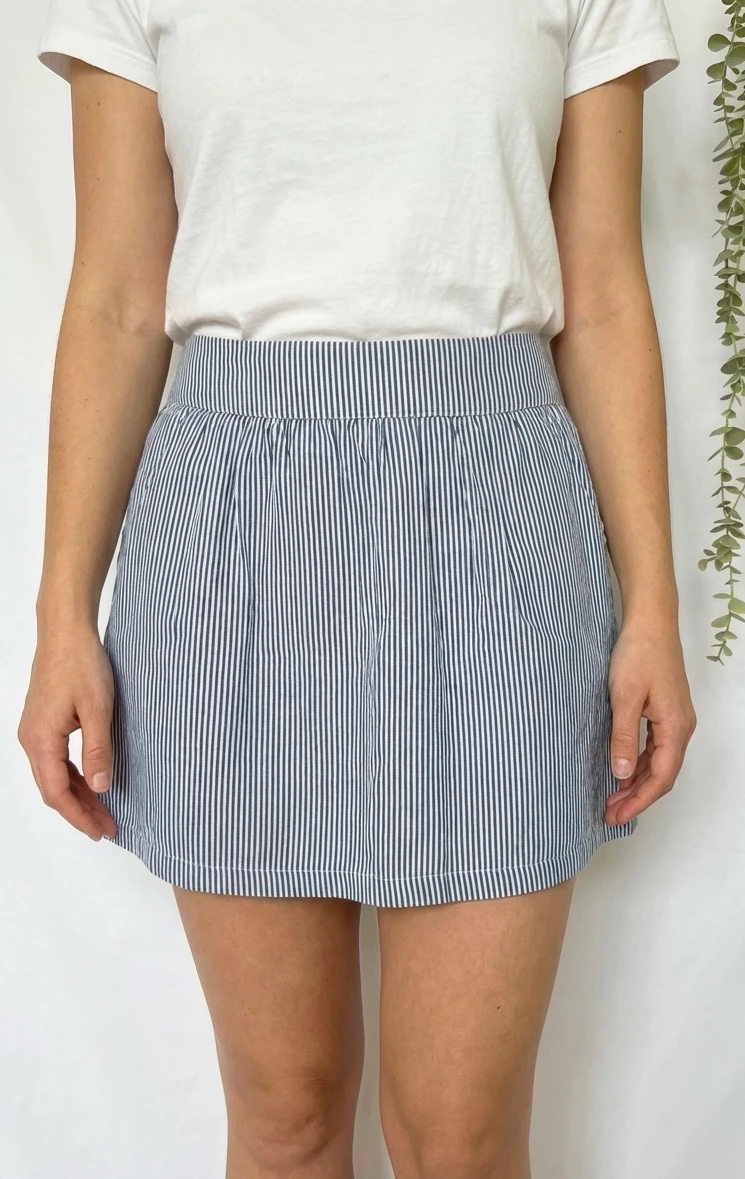 Mini jupe Molly Bracken rayée bleu et blanc taille XS
