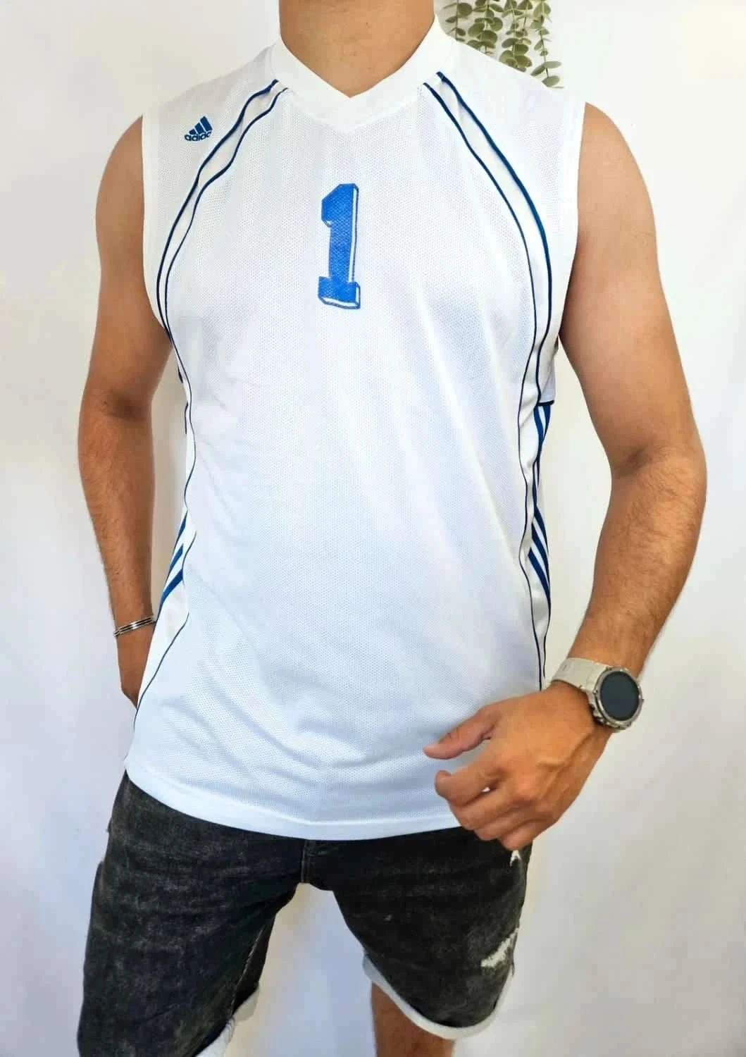 Débardeur vintage Adidas Basket-ball 2005 taille XL