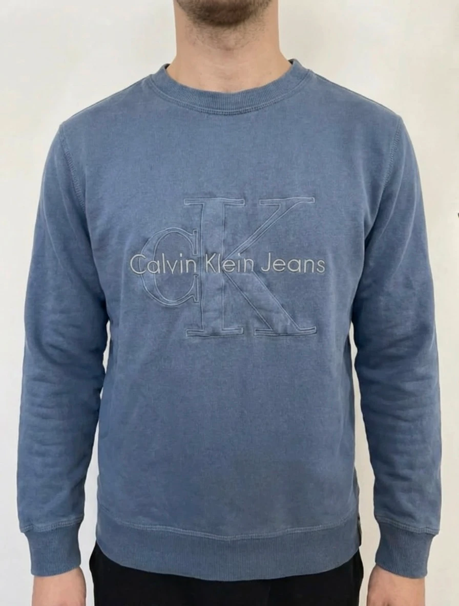 Sweat bleu Calvin Klein taille S