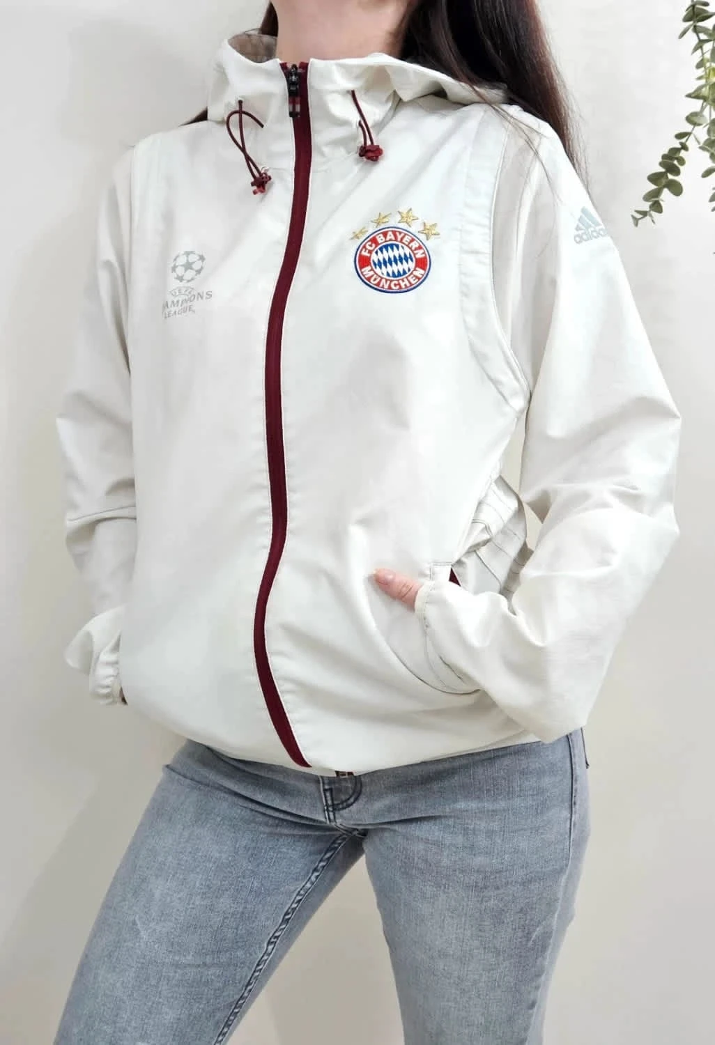 Veste blanche Bayern Munich UCL Adidas 2016/17 taille S