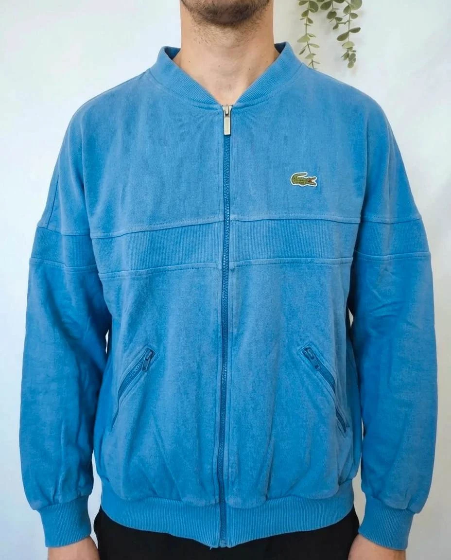 Veste full zip bleu vintage Lacoste taille L