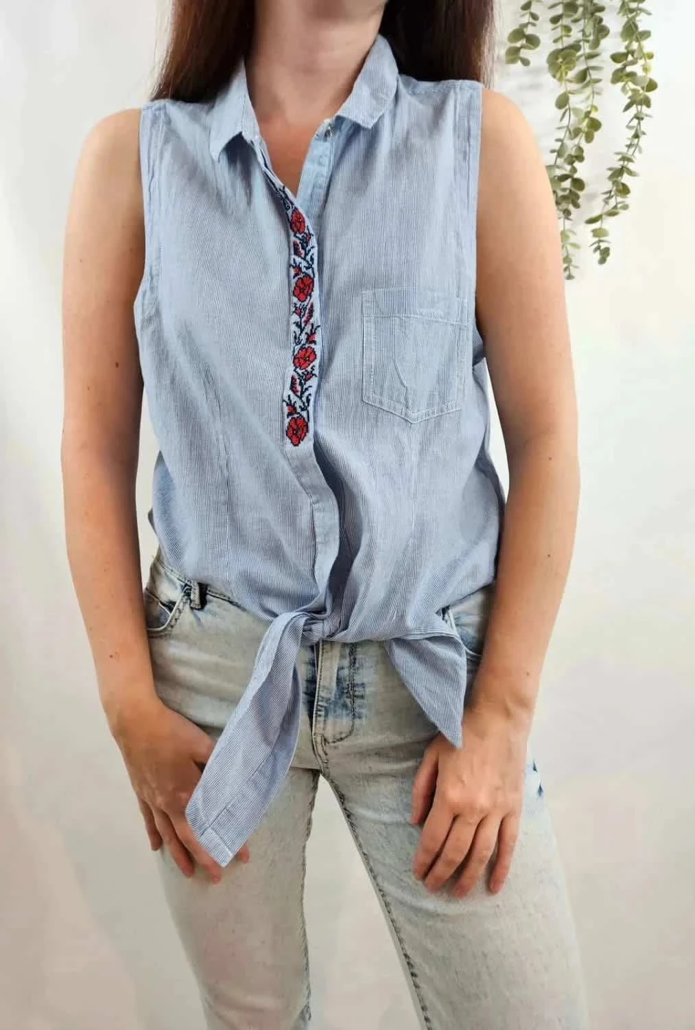 Top chemise sans manches femme Silvian Heach taille L