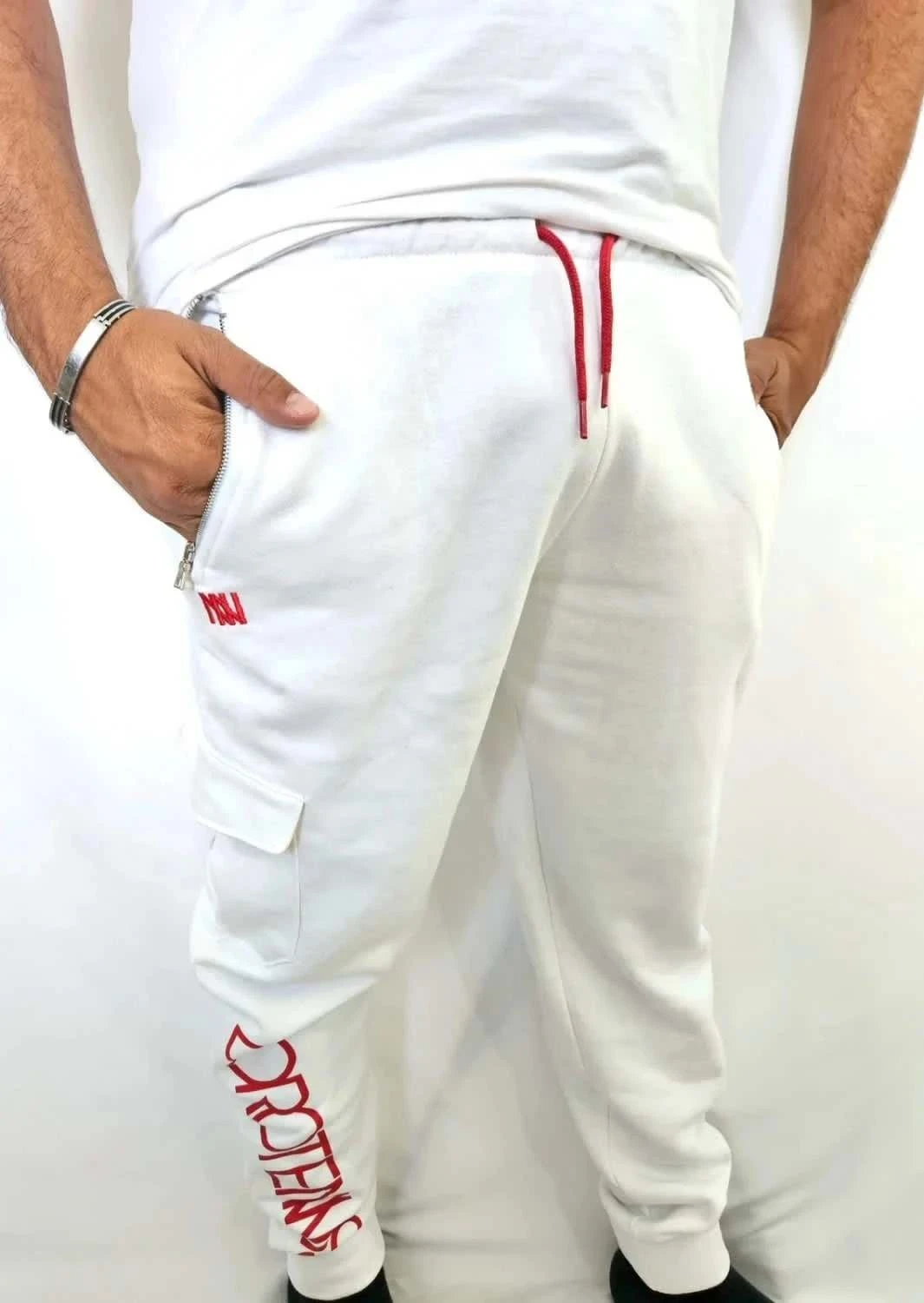 Pantalon jogging blanc Dorotennis taille L