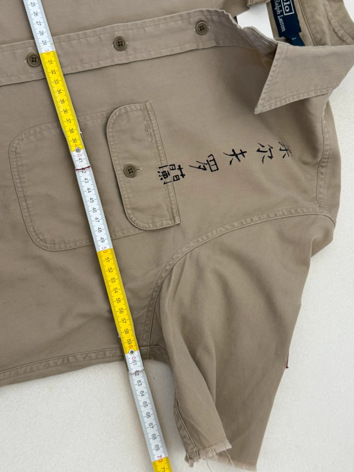 Chemise militaire Polo Ralph Lauren USNC Dragon 1967 kaki brodée taille L - FP260367 - Photo 9/10